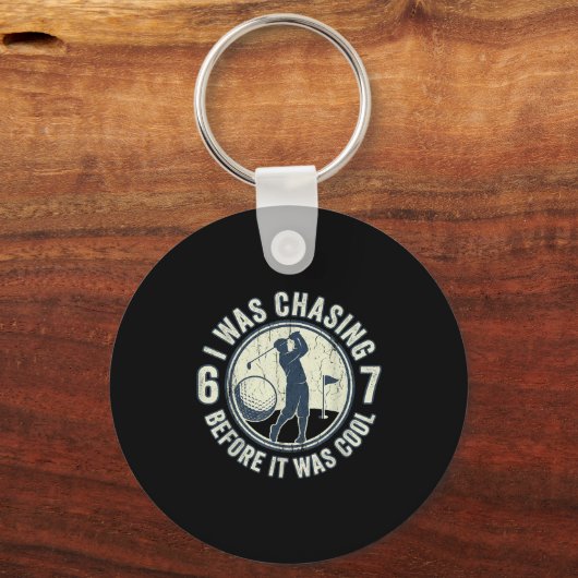 Funny Golfer 67 Meme Golf Joke Chasing 67  Sleutelhanger (Voorkant)