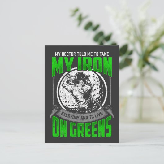 Funny Golfer Course Quote Golf Player Humor Briefkaart (Staand voorkant)