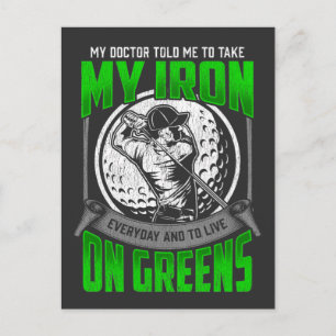 Funny Golfer Course Quote Golf Player Humor Briefkaart