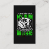 Funny Golfer Course Quote Golf Player Humor Visitekaartje (Voorkant)