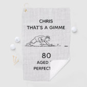 Funny Golfer, gepersonaliseerde naam Golf Golfhanddoek (Insitu)