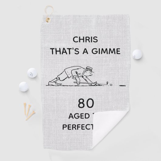 Funny Golfer, gepersonaliseerde naam Golf Golfhanddoek (Insitu)