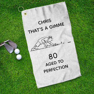 Funny Golfer, gepersonaliseerde naam Golf Golfhanddoek
