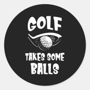 Funny Golfer Gezegde Ronde Sticker