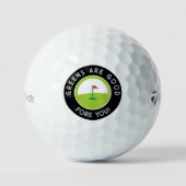 Funny Golfer Gift – GREENS ARE GOOD FORE YOU! Golfballen (Voorkant)