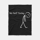 Funny Golfer Golf Lovers Tee - Stick Figure No Gol Fleece Deken (Voorkant)