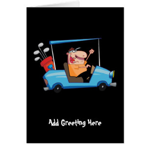 Funny Golfer Golfing Cartoon