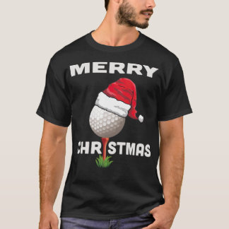 Funny Golfer Holiday Golf Ball-kerstmeisje T-shirt