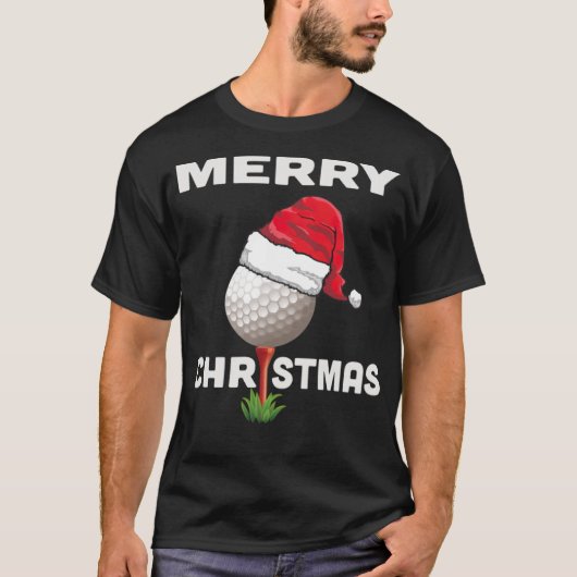Funny Golfer Holiday Golf Ball-kerstmeisje T-shirt (Voorkant)