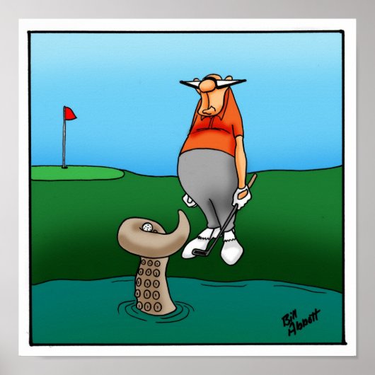 Funny Golfer Humor Poster Gift (Voorkant)