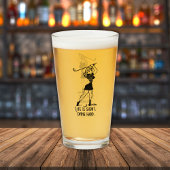 Funny Golfer Life Gezegde Retro Style Meisje Glas