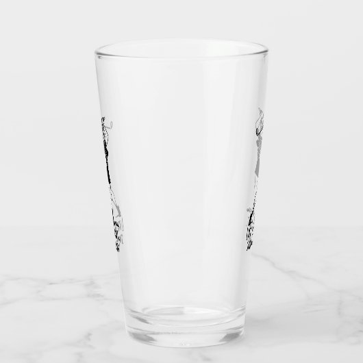 Funny Golfer Life Gezegde Retro Style Meisje Glas (Links)