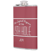 Funny Golfer Nineteenth Hole Monogrammed Initialen Heupfles (Links)