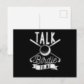 Funny golfer pun golfer humor talk briefkaart (Voorkant / Achterkant)
