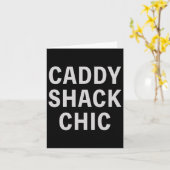 Funny Golfer Saying Caddy Shack Chic Mens Golf Gol Kaart (Gele Bloem)