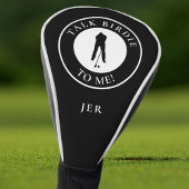 Funny Golfer Saying Custom Monogram Black Golfheadcover
