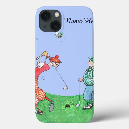 Funny Golfers Cartoon Illustratie Case-Mate iPhone Case (Achterkant)
