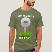 Funny Golfers Favoriete T-shirt met Initialen (Voorkant)