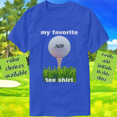 Funny Golfers Favoriete T-shirt met Initialen