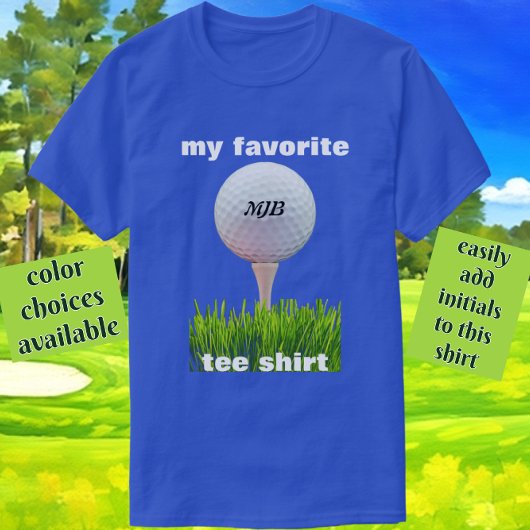 Funny Golfers Favoriete T-shirt met Initialen