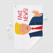 Funny golfhanddoekje met Donald Trump cartoon Golfhanddoek (Insitu)