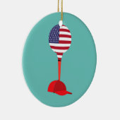 Funny Golfing Baseball Pet apparel Sports Pet Keramisch Ornament (Rechts)