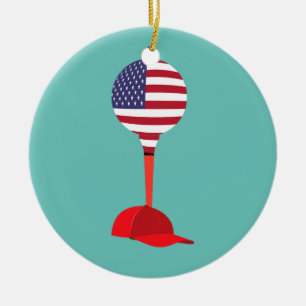 Funny Golfing Baseball Pet apparel Sports Pet Keramisch Ornament