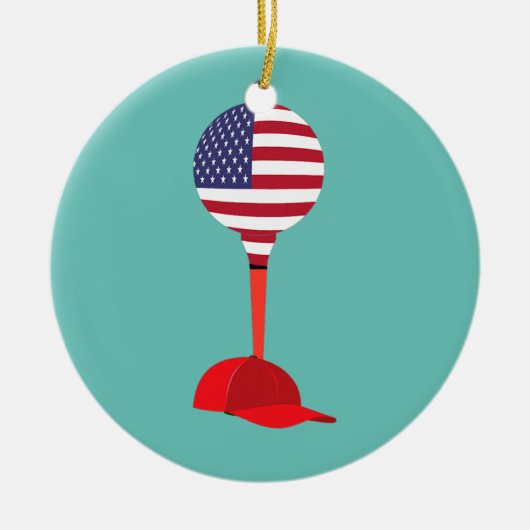 Funny Golfing Baseball Pet apparel Sports Pet Keramisch Ornament (Voorkant)