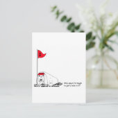 Funny Golfing Dog Briefkaart (Staand voorkant)