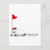 Funny Golfing Dog Briefkaart (Voorkant)