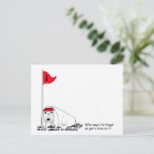 Funny Golfing Dog Briefkaart (Staand voorkant)