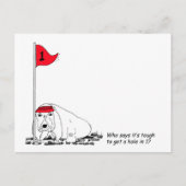 Funny Golfing Dog Briefkaart (Voorkant)