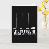 Funny Golfing Gift Belangrijke keuzes Kaart (Gele Bloem)