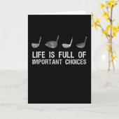 Funny Golfing Gift voor Golfer Golf Fan Kaart (Gele Bloem)