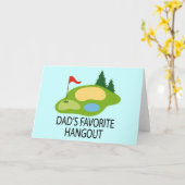 Funny Golfing Golf Course Dad's Hangout Gift Kaart (Gele Bloem)