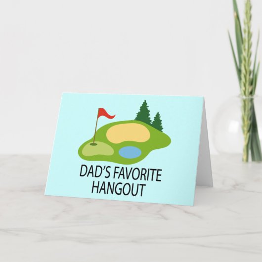 Funny Golfing Golf Course Dad's Hangout Gift Kaart (Voorkant)
