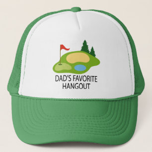 Funny Golfing Golf Course Dad's Hangout Gift Trucker Pet