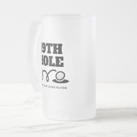 Funny golfing grap 19th hole bierbrouwerij mok cad (Voorkant links)