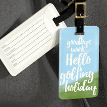 Funny Golfing Holiday Bagagelabel voor Golfers