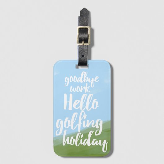 Funny Golfing Holiday Bagagelabel voor Golfers (Voorkant (verticaal))