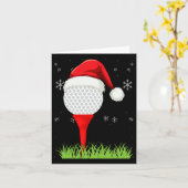 Funny Golfing Kerstmis Prel Holiday Golf Ball Kaart (Gele Bloem)