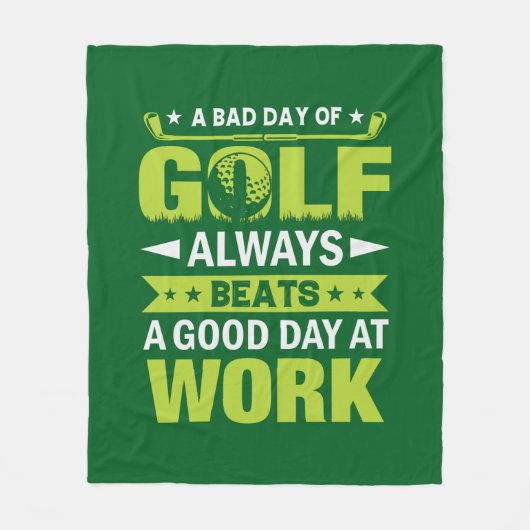 Funny golfing lovers word art fleece deken (Voorkant)