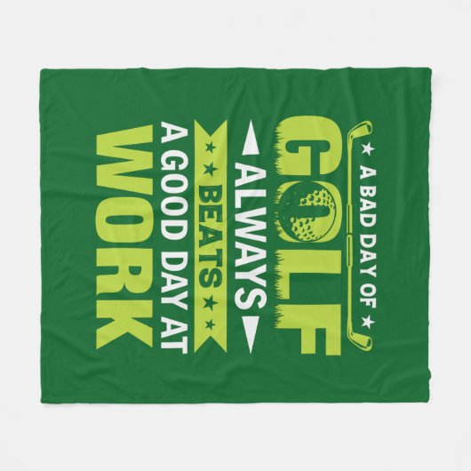 Funny golfing lovers word art  fleece deken (Voorkant (Horizontaal))