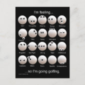 Funny Golfing Moods Briefkaart (Voorkant)