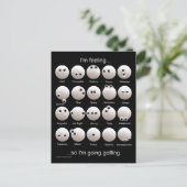 Funny Golfing Moods Briefkaart (Staand voorkant)