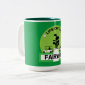 Funny Golfing Pros Golfing Fanatics Sports Tweekleurige Koffiemok (Voorkant links)