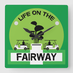 Funny Golfing Pros Golfing Fanatics Sports Vierkante Klok
