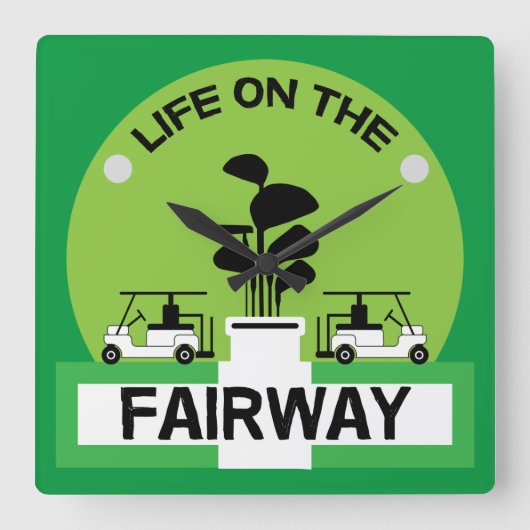 Funny Golfing Pros Golfing Fanatics Sports Vierkante Klok (Voorkant)