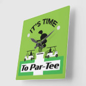 Funny Golfing Pros Golfing Fanatics Sports Vierkante Klok (Hoek)