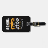 Funny Golfing Quote ik spel Golf en ik ken dingen Bagagelabel (Voorkant horizontaal)